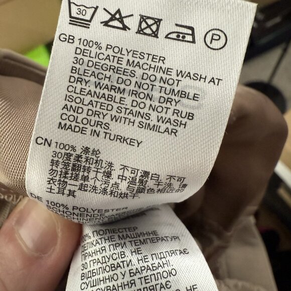 Reiss Petite Elastic Waist Wide Leg Trousers Mink Neutral Beige Pants Size 4R - Picture 8 of 8